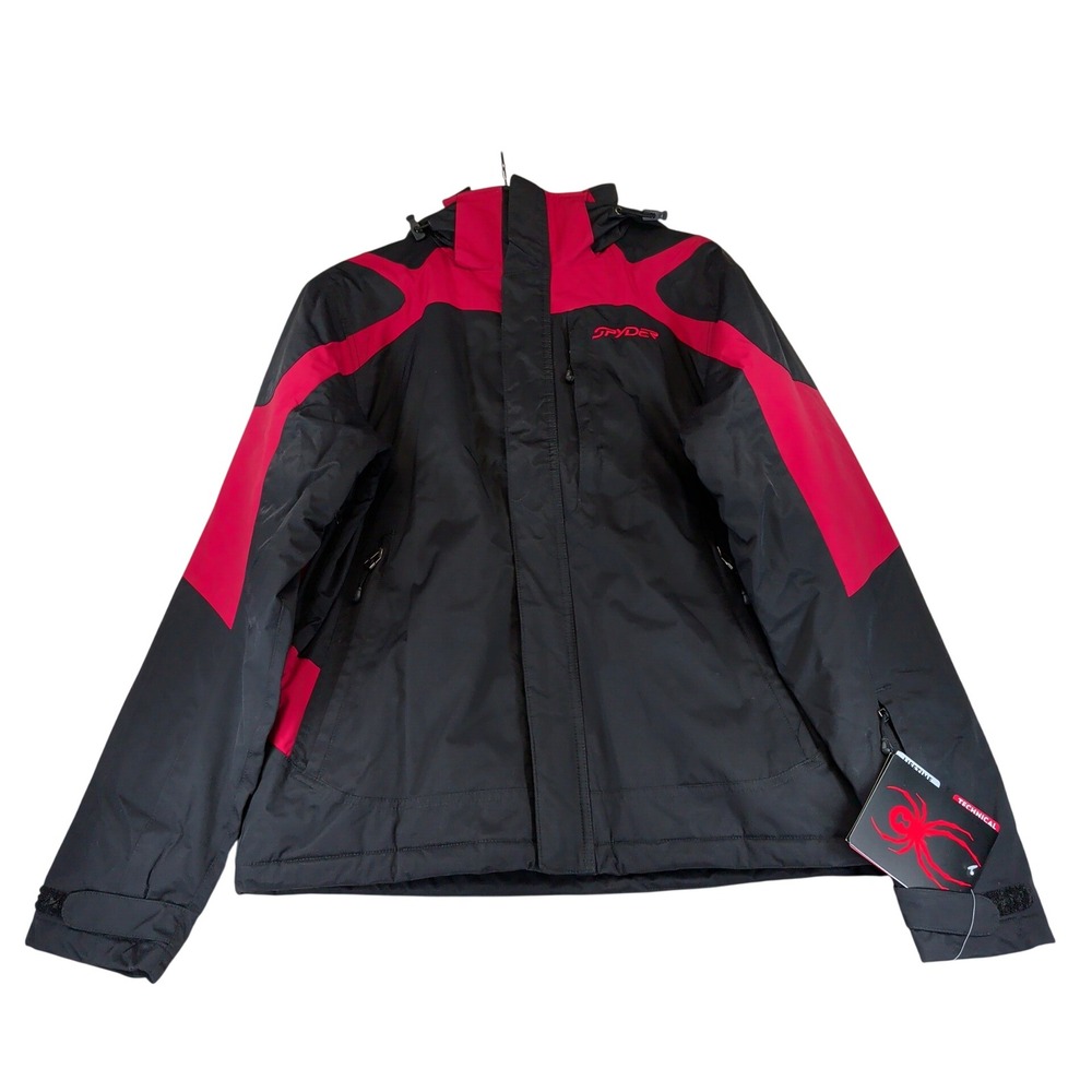 Spyder Rainier Men M Ski Jacket Black Red XT Waterproof Breathable Technical NEW